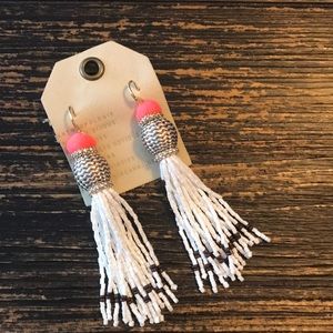 Anthropologie beaded tassel earrings